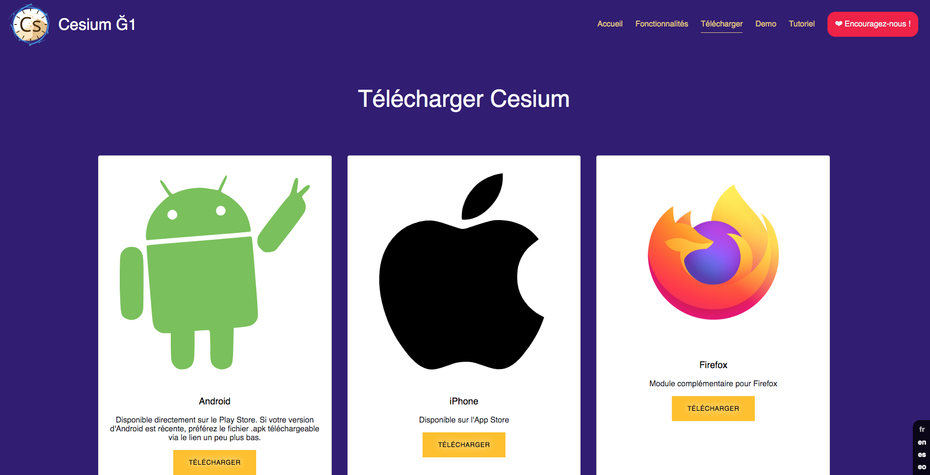 Application Césium